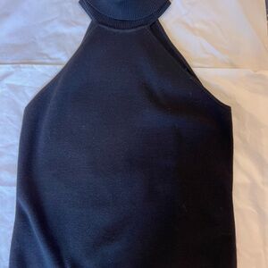 White House Black Market Black Ribbed Turtleneck Sweater